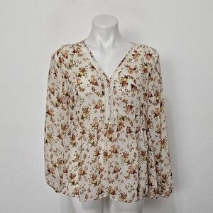 Kontrol NEW Cottagecore Floral Coquette Retro Bohemian Boho Babydoll Top Size L